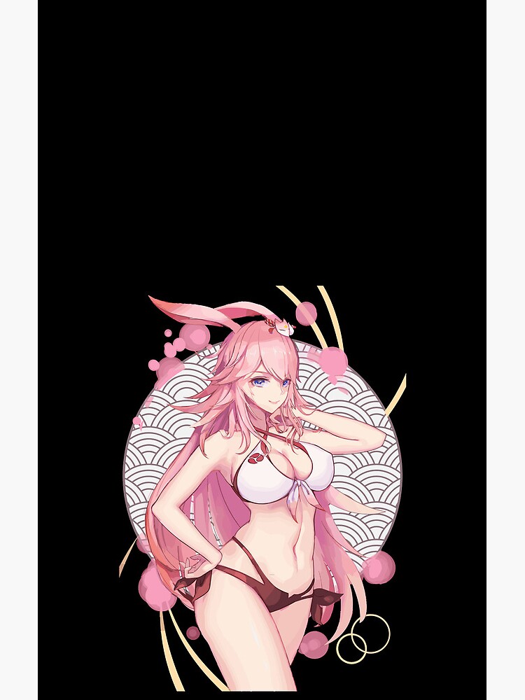 Honkai Impact Summer Dream Yae Sakura Shower Curtain - Image 2