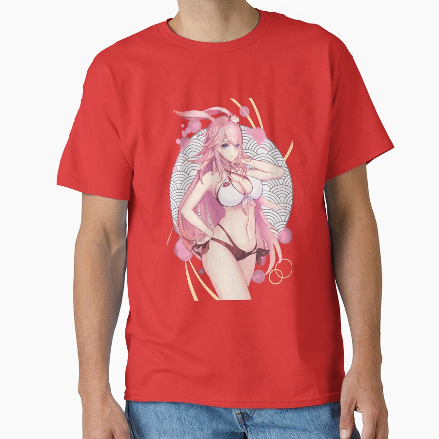Honkai Impact Sexy Yae Sakura T-shirt - Image 5