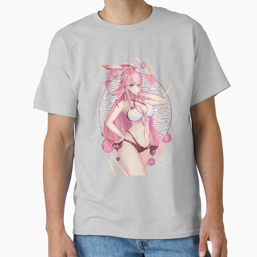 Honkai Impact Sexy Yae Sakura T-shirt - Image 4