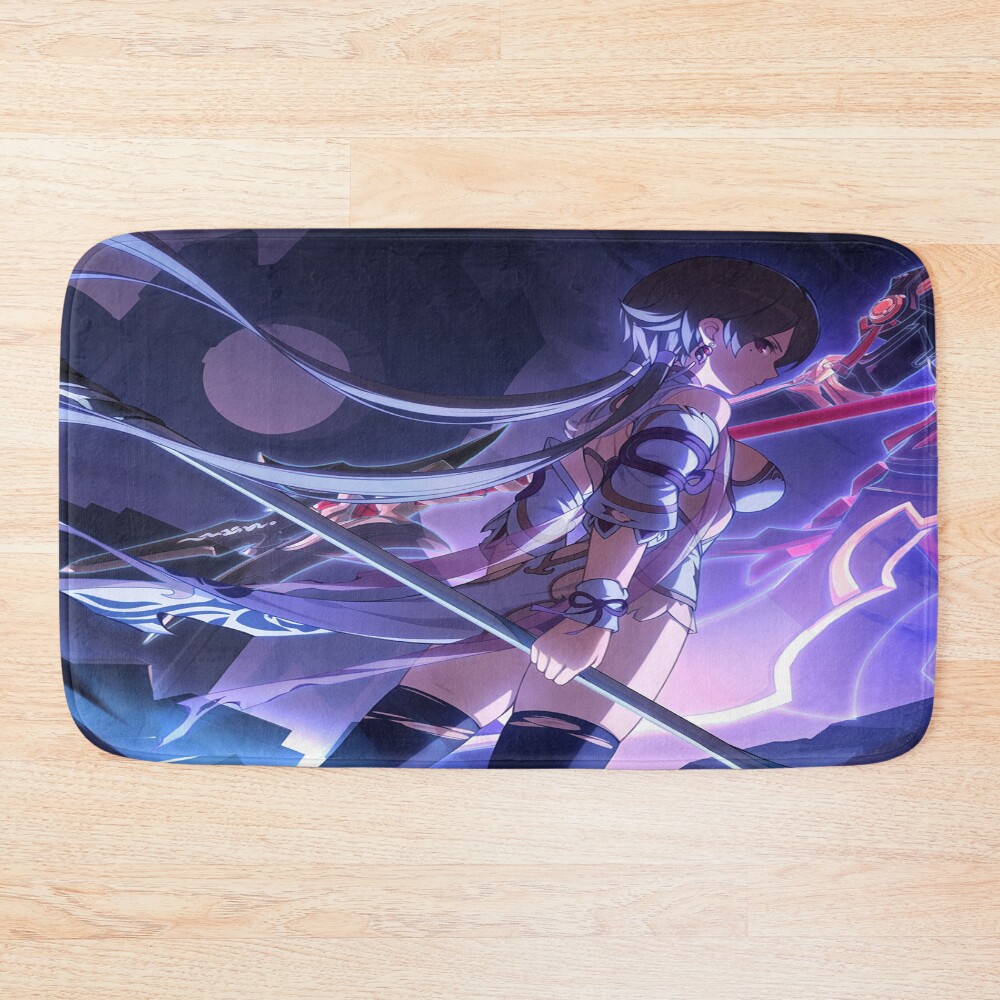 Raiden Mei Battle Honkai Impact 3rd Bath Mat