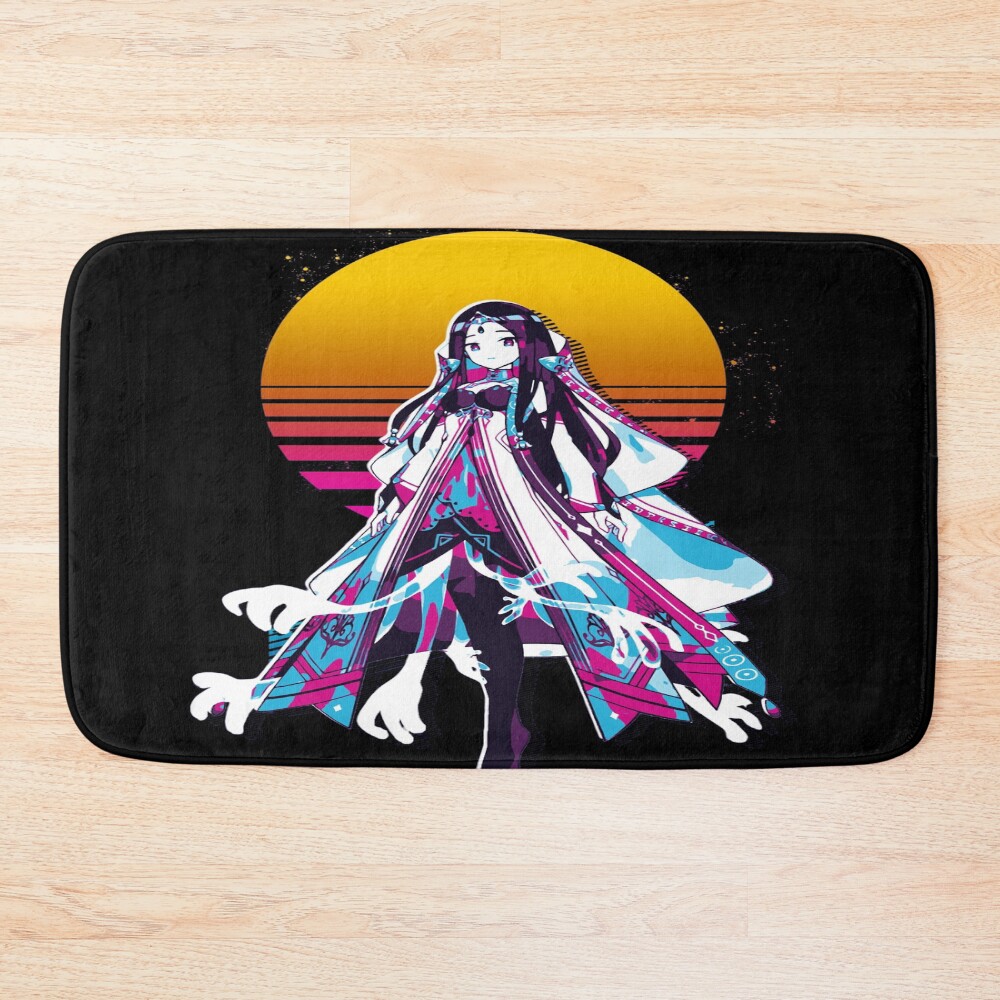 Jyahnar 80s Retro Honkai Impact 3rd Bath Mat