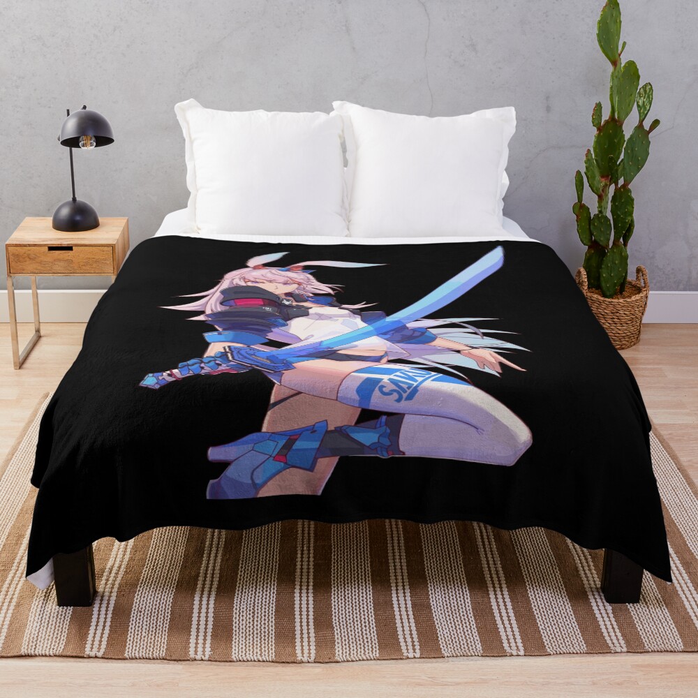 Honkai Impact Cool Yae Sakura Throw Blanket