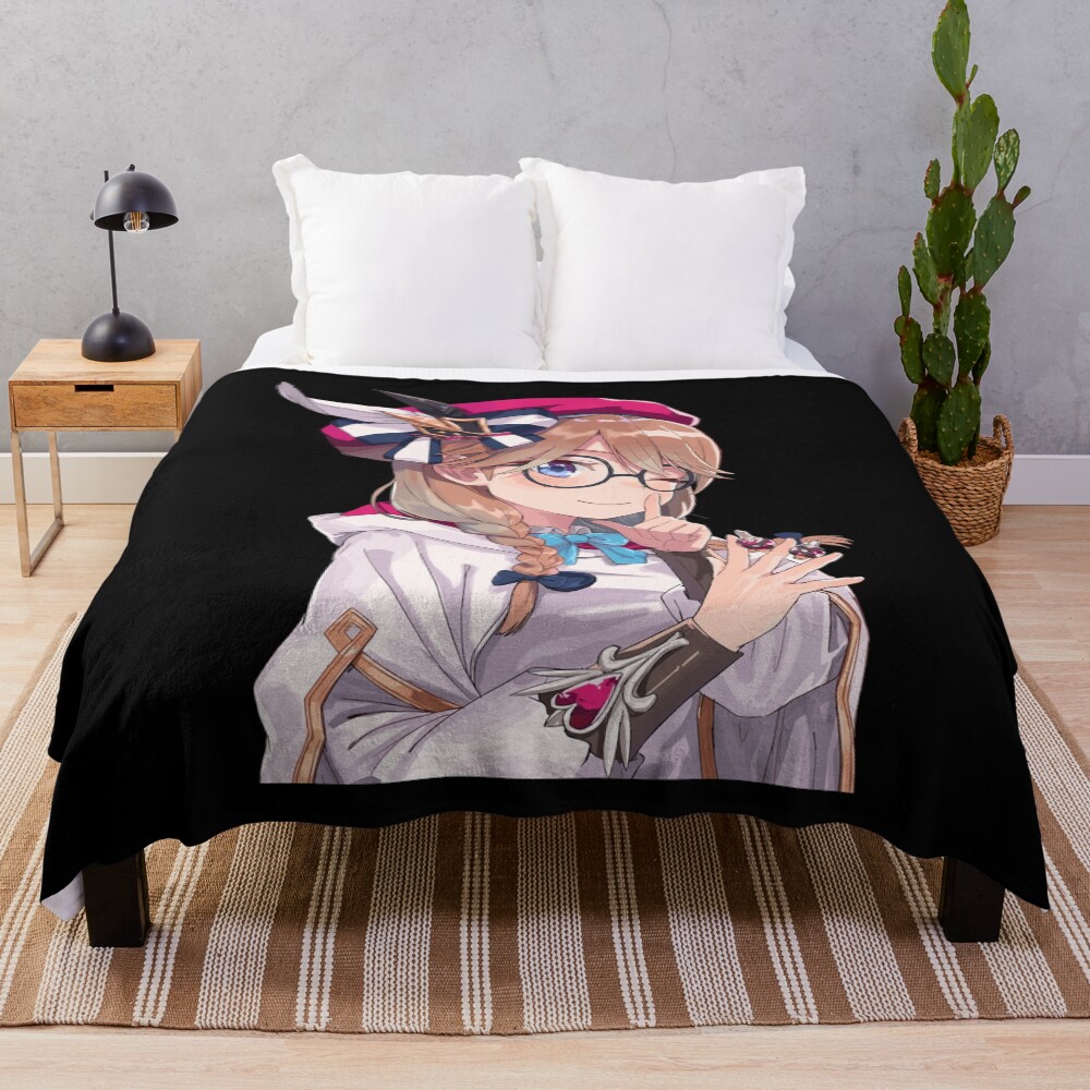 Honkai Impact Cute Charlotte Throw Blanket