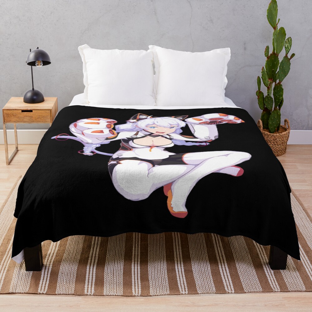 Cute Honkai Impact Kiana Kaslana Throw Blanket
