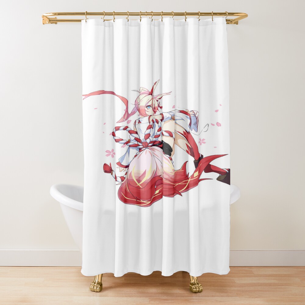 Honkai Impact Higokumaru Shower Curtain