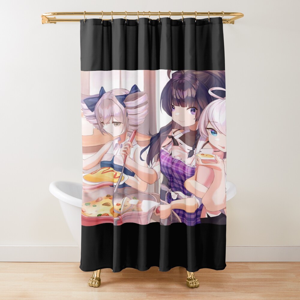 Cooking Waifu Honkai Impact 3rd Shower Curtain