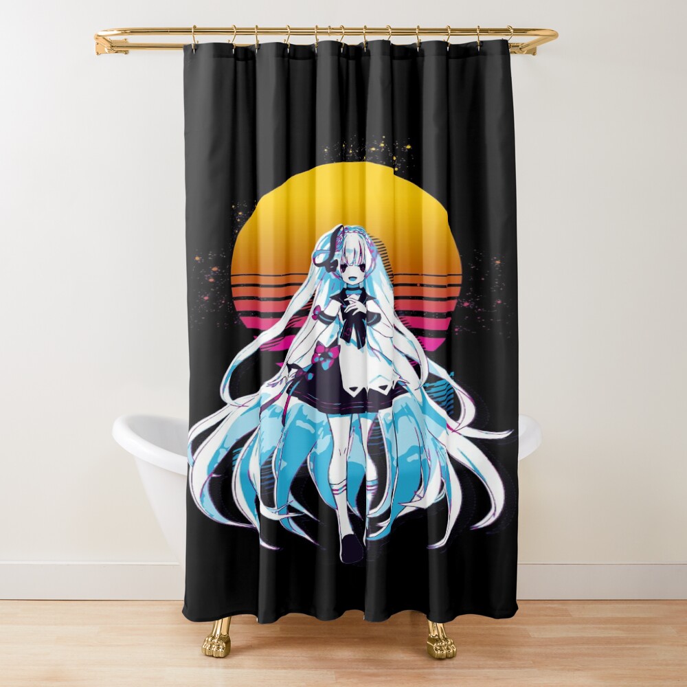 Femirins 80s Retro Honkai Impact 3rd Shower Curtain