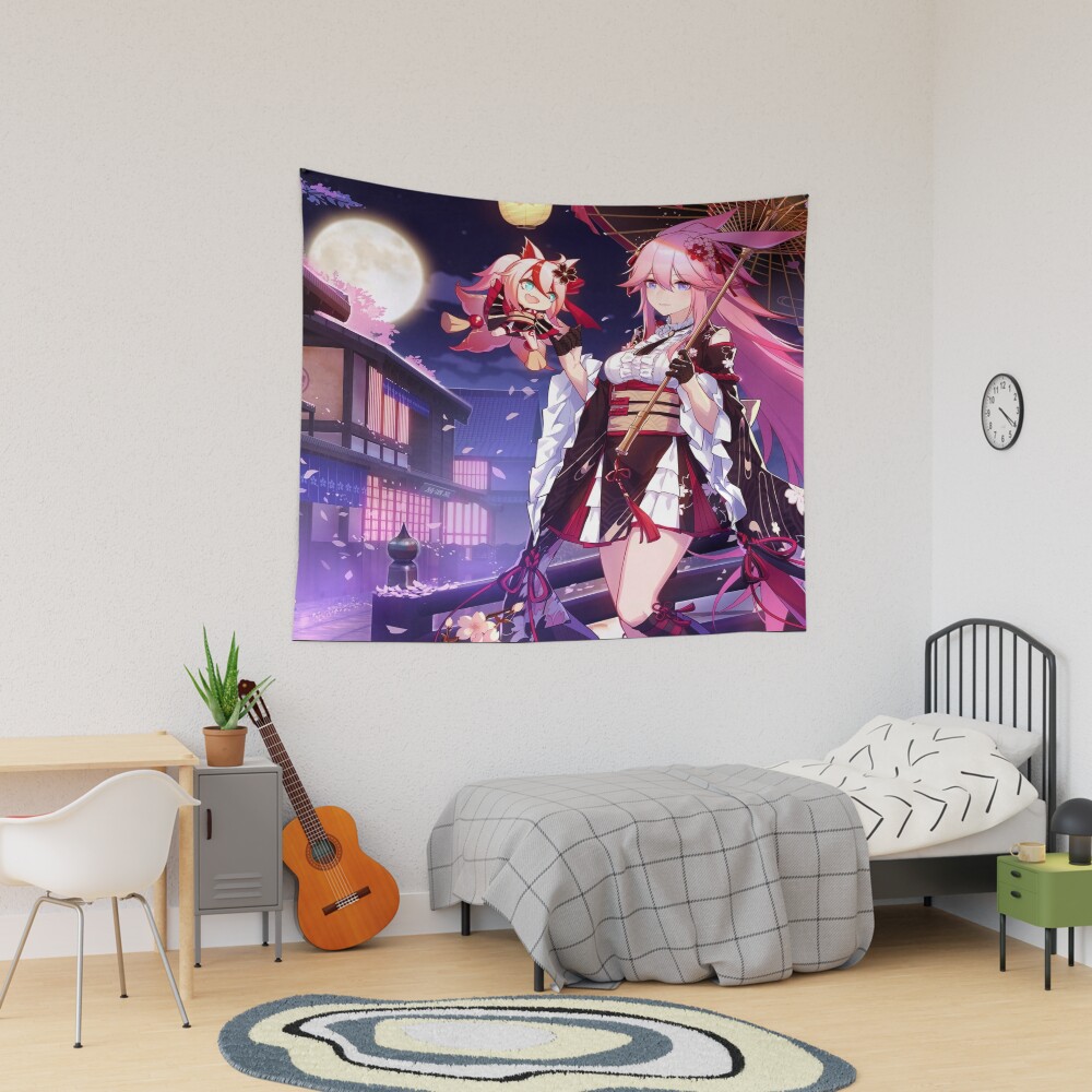 Yae Sakura Scene Honkai Impact 3rd Tapestry