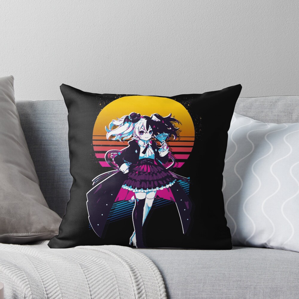 Fran 80s Retro Honkai Impact 3rd Throw Pillow
